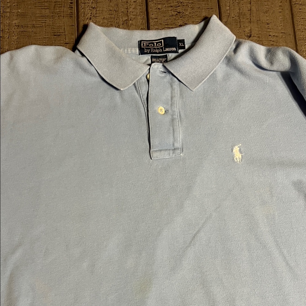 Polo by Ralph Lauren Men's Sky Blue Polo Shirt Size XL